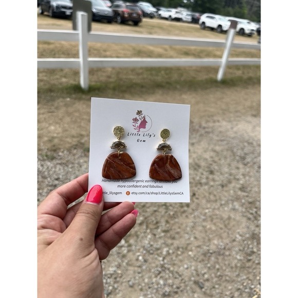 Handmade  Polymer Clay   Earrings - Picture 5 of 12